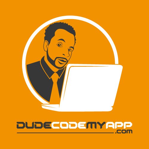 DudeCodeMyApp.com Logo Orange